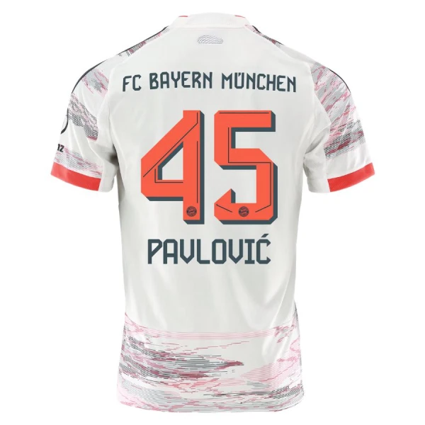 Günstige FC Bayern München Aleksandar Pavlovic 45 Herrentrikot Auswärts 2025/26 Kurzarm Günstige FC Bayern München Aleksandar Pavlovic 45 Herrentrikot Auswärts 2025/26 Kurzarm