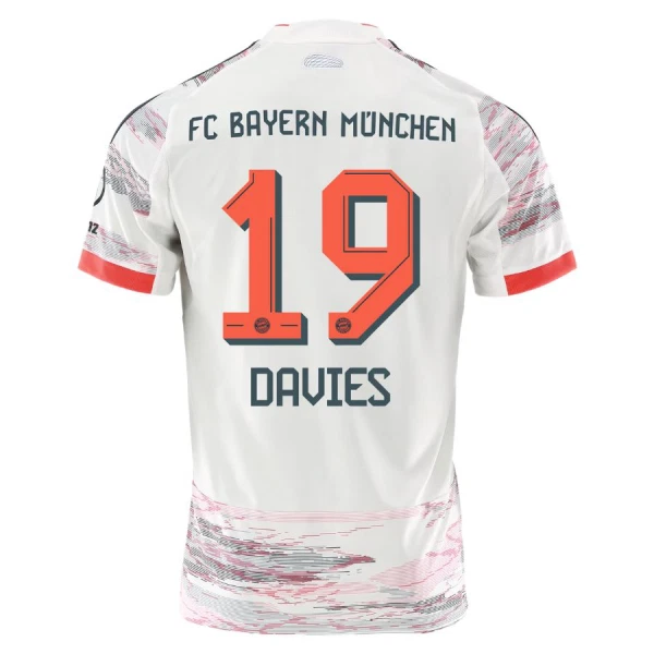 Günstige FC Bayern München Alphonso Davies 19 Kindertrikot Auswärts 2025/26 Kurzarm