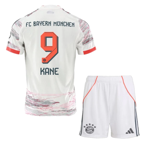 Günstige FC Bayern München Harry Kane 9 Kindertrikot Auswärts 2025/26 Kurzarm Günstige FC Bayern München Harry Kane 9 Kindertrikot Auswärts 2025/26 Kurzarm
