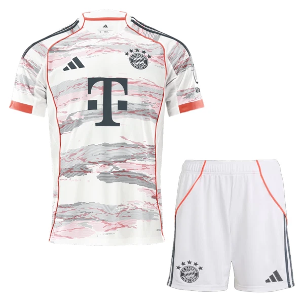 Günstige FC Bayern München Kindertrikot Auswärts 2025/26 Kurzarm Günstige FC Bayern München Kindertrikot Auswärts 2025/26 Kurzarm