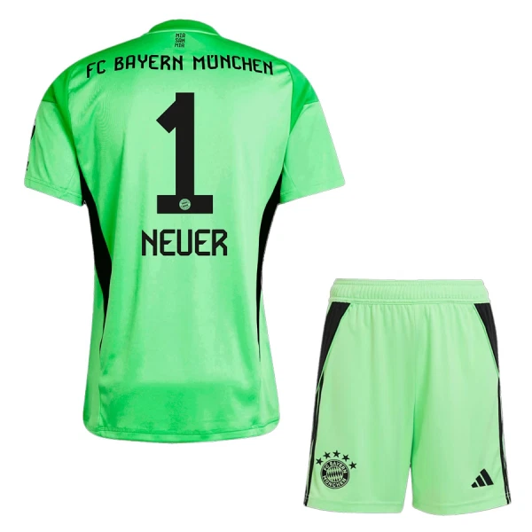 Günstige FC Bayern München Neuer 1 Torwart Kindertrikot 2025/26 Kurzarm Grüne Günstige FC Bayern München Neuer 1 Torwart Kindertrikot 2025/26 Kurzarm Grüne