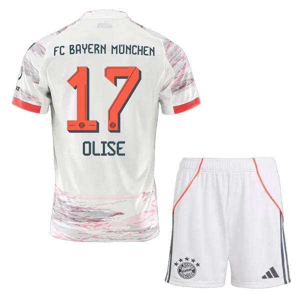 Günstige FC Bayern München Olise 17 Kindertrikot Auswärts 2025/26 Kurzarm Günstige FC Bayern München Olise 17 Kindertrikot Auswärts 2025/26 Kurzarm