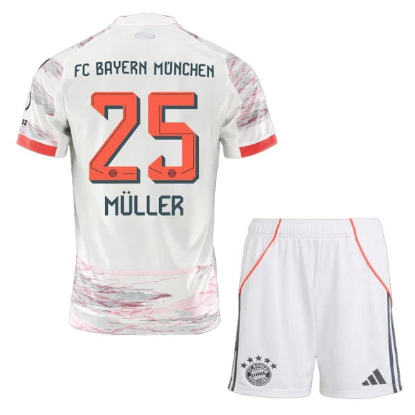 Günstige FC Bayern München Thomas Muller 25 Kindertrikot Auswärts 2025/26 Kurzarm Günstige FC Bayern München Thomas Muller 25 Kindertrikot Auswärts 2025/26 Kurzarm