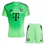 Günstige FC Bayern München Torwart Kindertrikot 2025/26 Kurzarm Grüne
