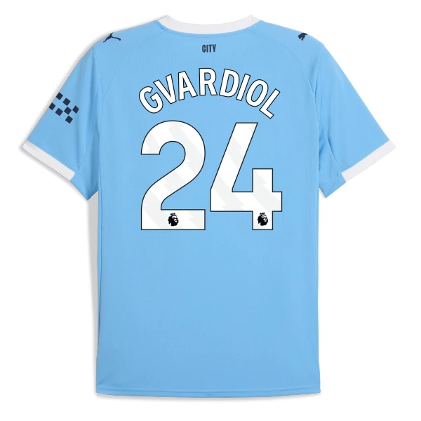 Günstige Manchester City Gvardiol 24 Herrentrikot Heim 2025/26 Kurzarm Günstige Manchester City Gvardiol 24 Herrentrikot Heim 2025/26 Kurzarm