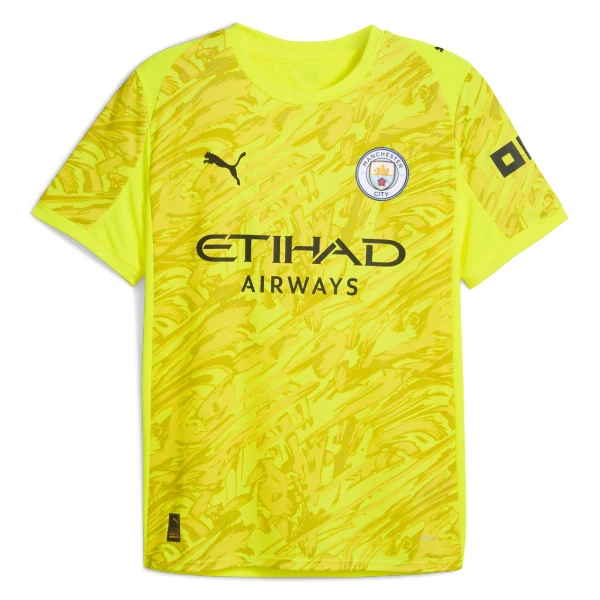 Günstige Manchester City Torwart Herrentrikot 2025/26 Kurzarm Gelbe Günstige Manchester City Torwart Herrentrikot 2025/26 Kurzarm Gelbe