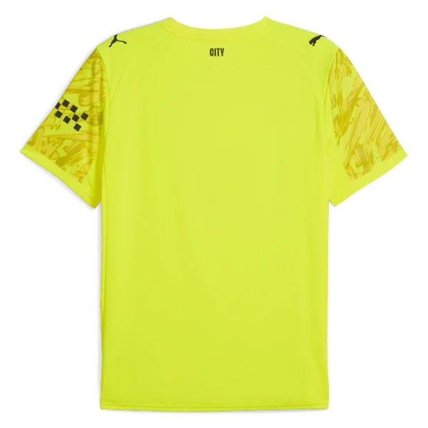 Günstige Manchester City Torwart Herrentrikot 2025/26 Kurzarm Gelbe