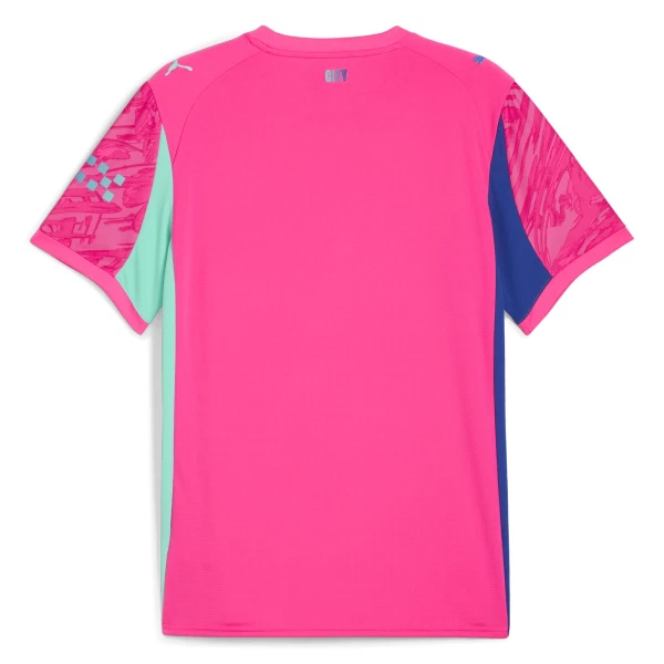 Günstige Manchester City Torwart Herrentrikot 2025/26 Kurzarm Rosa