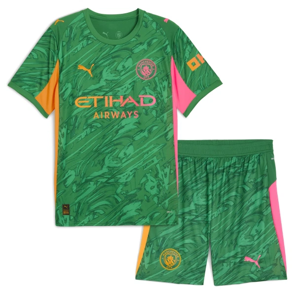 Günstige Manchester City Torwart Kindertrikot 2025/26 Kurzarm Grüne Günstige Manchester City Torwart Kindertrikot 2025/26 Kurzarm Grüne