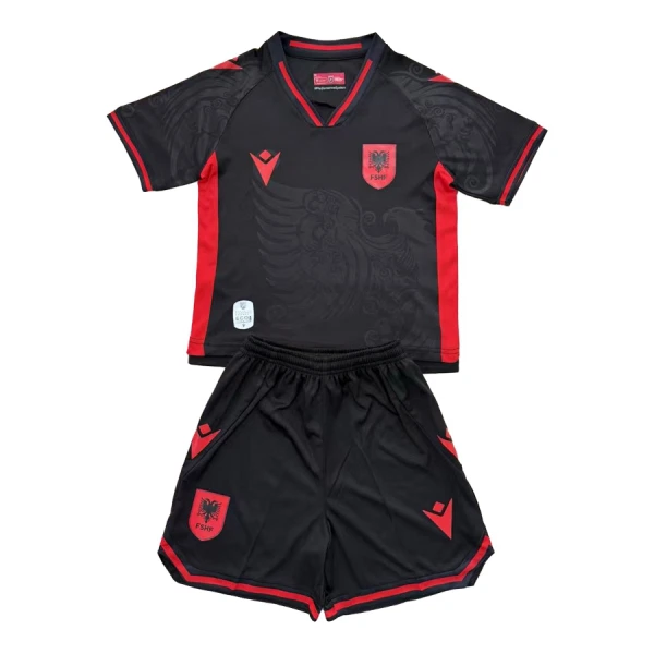 Günstige Albanien Kindertrikot Ausweich 2025/26 Kurzarm Günstige Albanien Kindertrikot Ausweich 2025/26 Kurzarm