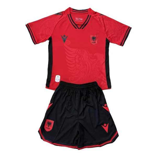Günstige Albanien Kindertrikot Heim 2025/26 Kurzarm Günstige Albanien Kindertrikot Heim 2025/26 Kurzarm