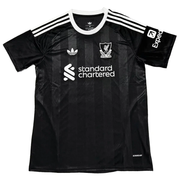 Günstige Liverpool Torwart Herrentrikot 2025/26 Kurzarm Schwarze