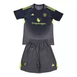 Günstige Manchester United Torwart Kindertrikot 2025/26 Kurzarm Schwarze