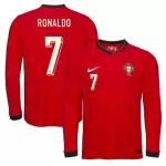 Günstige Portugal Ronaldo 7 Herrentrikot Heim 2025 Langarm