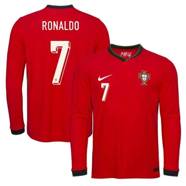 Günstige Portugal Ronaldo 7 Herrentrikot Heim 2025 Langarm Günstige Portugal Ronaldo 7 Herrentrikot Heim 2025 Langarm