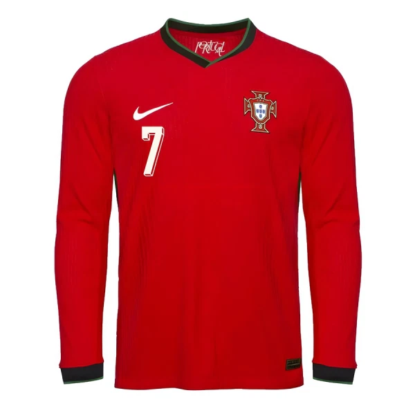 Günstige Portugal Ronaldo 7 Herrentrikot Heim 2025 Langarm