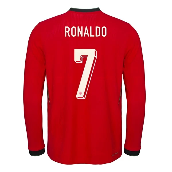 Günstige Portugal Ronaldo 7 Herrentrikot Heim 2025 Langarm