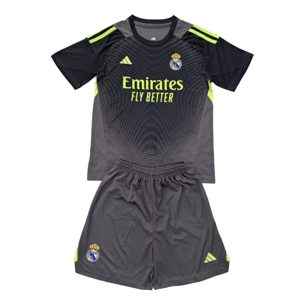 Günstige Real Madrid Torwart Kindertrikot 2025/26 Kurzarm Schwarze Günstige Real Madrid Torwart Kindertrikot 2025/26 Kurzarm Schwarze