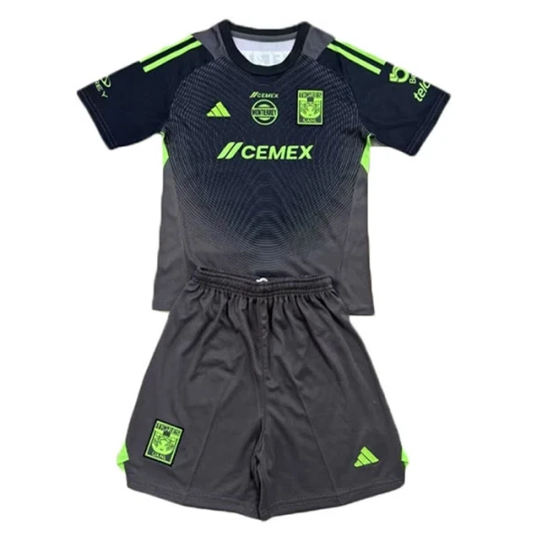 Günstige Tigres UANL Torwart Kindertrikot 2025/26 Kurzarm Schwarze Günstige Tigres UANL Torwart Kindertrikot 2025/26 Kurzarm Schwarze