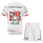 Günstige FC Bayern München Thomas Muller 25 Kindertrikot Auswärts 2025/26 Kurzarm - Speziell