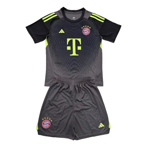 Günstige FC Bayern München Torwart Kindertrikot 2025/26 Kurzarm Schwarze Günstige FC Bayern München Torwart Kindertrikot 2025/26 Kurzarm Schwarze