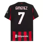Günstige AC Mailand Gimenez 7 Herrentrikot Heim 2025/26 Kurzarm