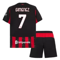 Günstige AC Mailand Gimenez 7 Kindertrikot Heim 2025/26 Kurzarm Günstige AC Mailand Gimenez 7 Kindertrikot Heim 2025/26 Kurzarm