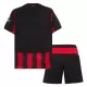 Günstige AC Mailand Kindertrikot Heim 2025/26 Kurzarm
