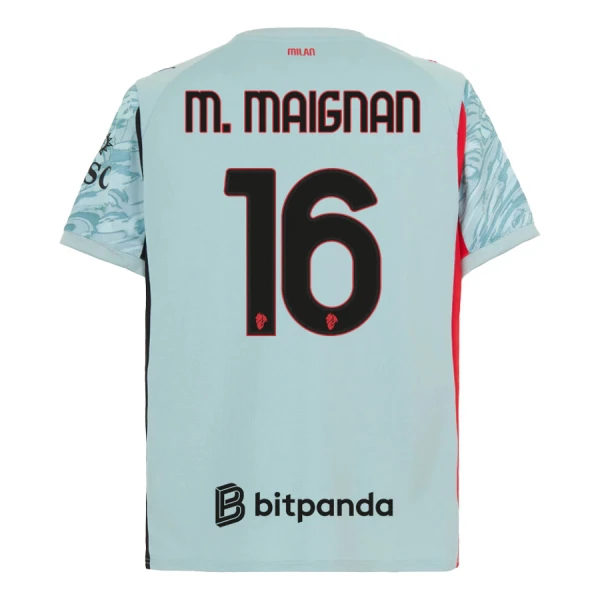 Günstige AC Mailand M. Maignan 16 Torwart Herrentrikot 2025/26 Kurzarm Blaue Günstige AC Mailand M. Maignan 16 Torwart Herrentrikot 2025/26 Kurzarm Blaue