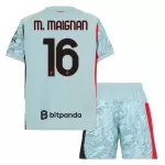 Günstige AC Mailand M. Maignan 16 Torwart Kindertrikot 2025/26 Kurzarm Blaue