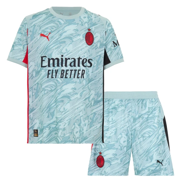 Günstige AC Mailand M. Maignan 16 Torwart Kindertrikot 2025/26 Kurzarm Blaue