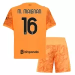 Günstige AC Mailand M. Maignan 16 Torwart Kindertrikot 2025/26 Kurzarm Orange