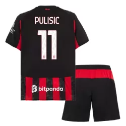 Günstige AC Mailand Pulisic 11 Kindertrikot Heim 2025/26 Kurzarm Günstige AC Mailand Pulisic 11 Kindertrikot Heim 2025/26 Kurzarm