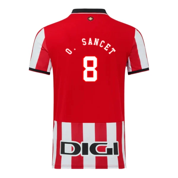 Günstige Athletic Bilbao O. Sancet 8 Kindertrikot Heim 2025/26 Kurzarm