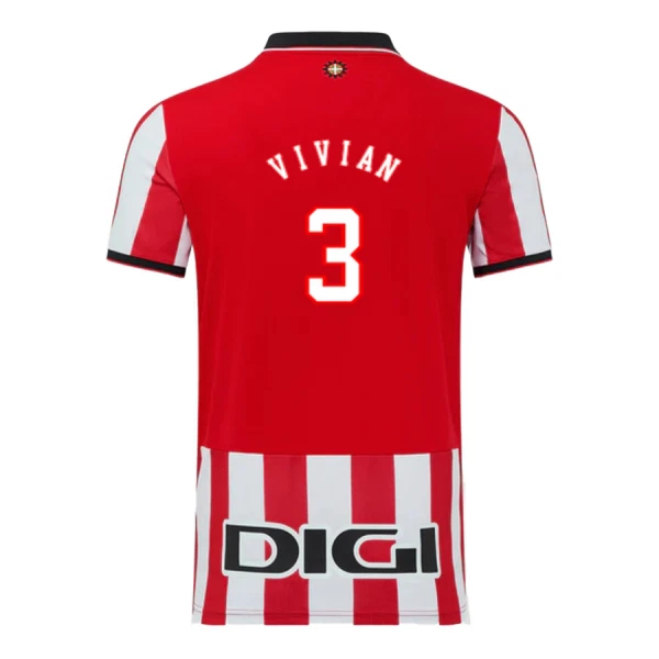 Günstige Athletic Bilbao Vivian 3 Kindertrikot Heim 2025/26 Kurzarm