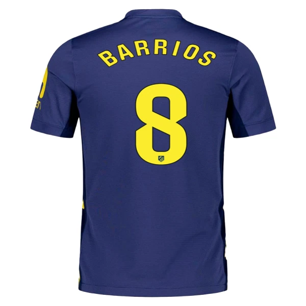 Günstige Atlético Madrid Barrios 8 Kindertrikot Auswärts 2025/26 Kurzarm