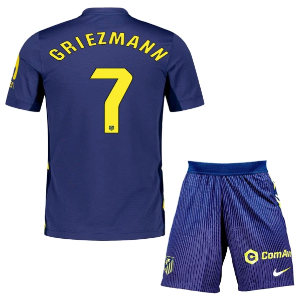 Günstige Atlético Madrid Griezmann 7 Kindertrikot Auswärts 2025/26 Kurzarm Günstige Atlético Madrid Griezmann 7 Kindertrikot Auswärts 2025/26 Kurzarm