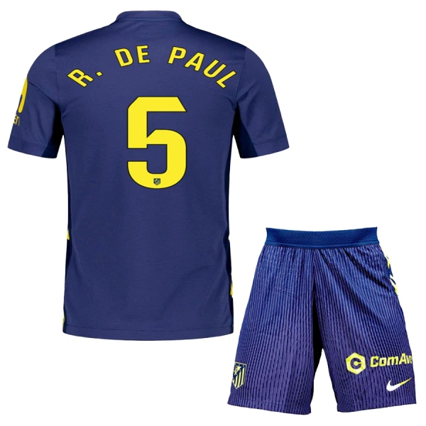 Günstige Atlético Madrid R. De Paul 5 Kindertrikot Auswärts 2025/26 Kurzarm Günstige Atlético Madrid R. De Paul 5 Kindertrikot Auswärts 2025/26 Kurzarm