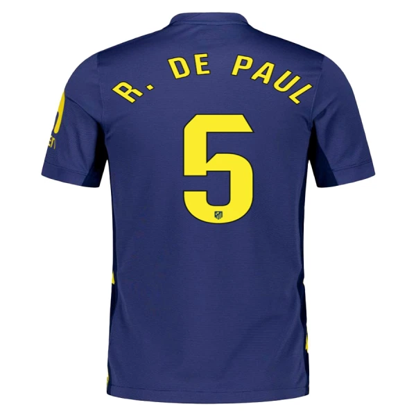 Günstige Atlético Madrid R. De Paul 5 Kindertrikot Auswärts 2025/26 Kurzarm
