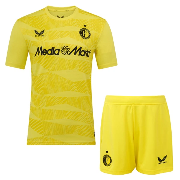 Günstige Feyenoord Torwart Kindertrikot 2025/26 Kurzarm Gelbe Günstige Feyenoord Torwart Kindertrikot 2025/26 Kurzarm Gelbe