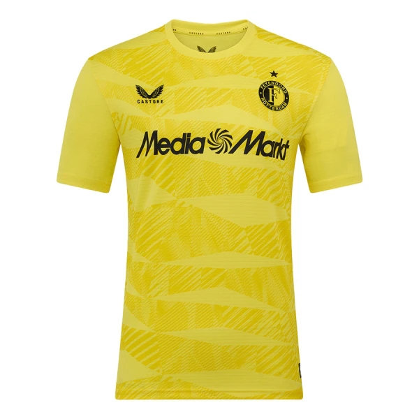 Günstige Feyenoord Torwart Kindertrikot 2025/26 Kurzarm Gelbe