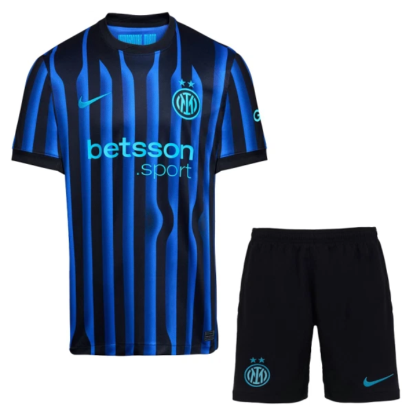Günstige Inter Mailand Kindertrikot Heim 2025/26 Kurzarm Günstige Inter Mailand Kindertrikot Heim 2025/26 Kurzarm