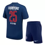 Günstige Paris Saint-Germain 1 Star Champions of Europe Kindertrikot Heim 2024/25 Kurzarm