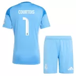 Günstige Real Madrid Courtois 1 Torwart Kindertrikot 2025/26 Kurzarm