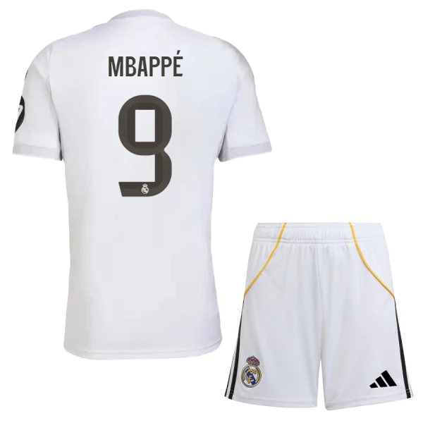 Günstige Real Madrid Mbappé 9 Kindertrikot Heim 2025/26 Kurzarm Günstige Real Madrid Mbappé 9 Kindertrikot Heim 2025/26 Kurzarm