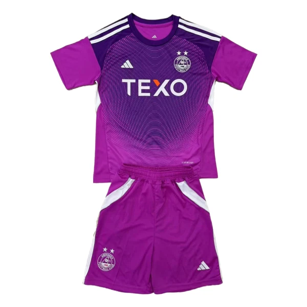 Günstige Aberdeen Torwart Kindertrikot 2025/26 Kurzarm Lila Günstige Aberdeen Torwart Kindertrikot 2025/26 Kurzarm Lila