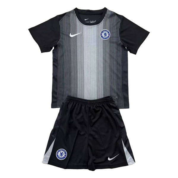 Günstige Chelsea Torwart Kindertrikot 2025/26 Kurzarm Schwarze Günstige Chelsea Torwart Kindertrikot 2025/26 Kurzarm Schwarze