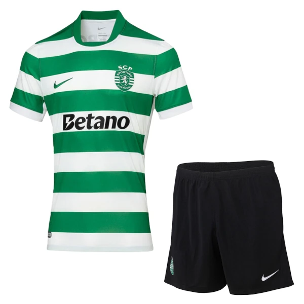 Günstige Sporting Lissabon Kindertrikot Heim 2025/26 Kurzarm