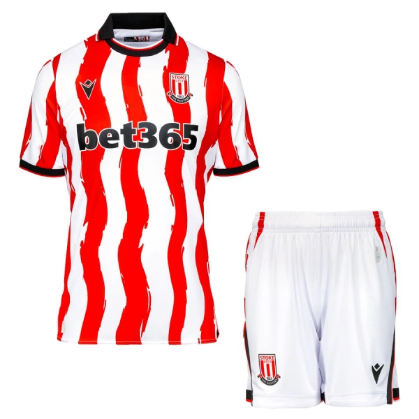 Günstige Stoke City Kindertrikot Heim 2025/26 Kurzarm