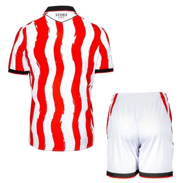 Günstige Stoke City Kindertrikot Heim 2025/26 Kurzarm